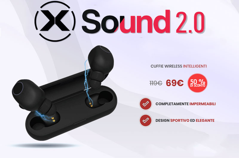 Cuffie wireless xSound 2.0, prezzo e promozione